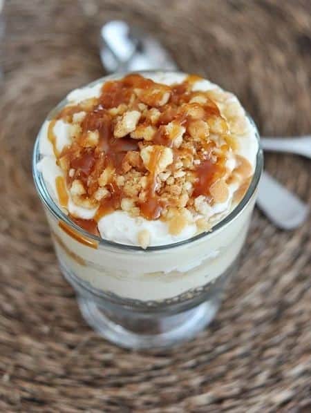Banana Pudding Mini Trifle with Caramel Drizzle