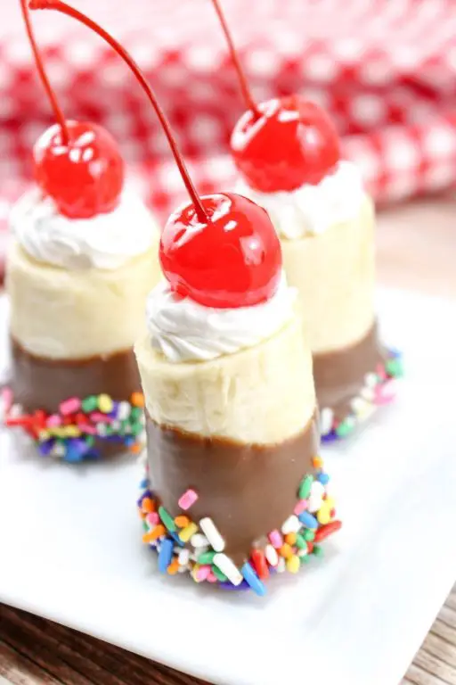 Banana Split Ice Cream Bites