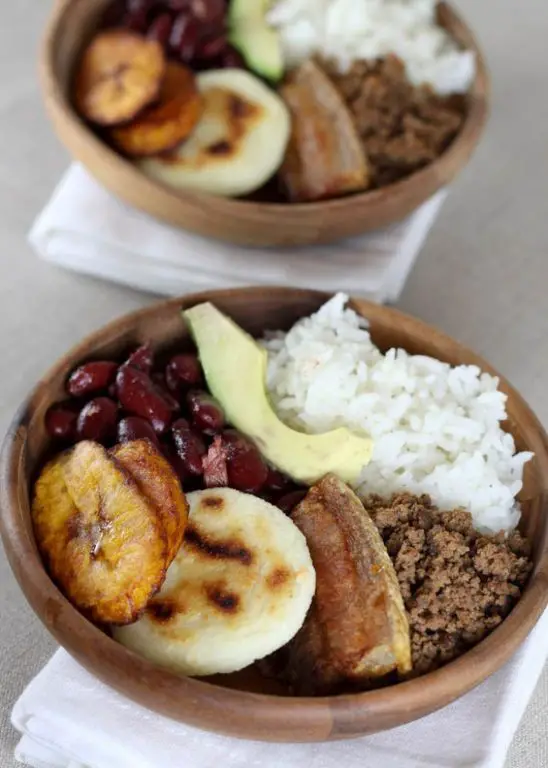 Bandeja Paisa with Fried Plantains