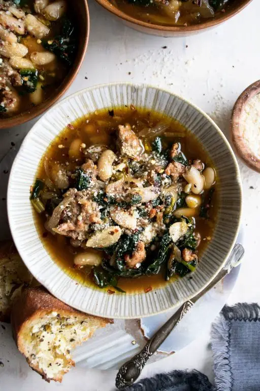Banza Soup with Kale and Sausage