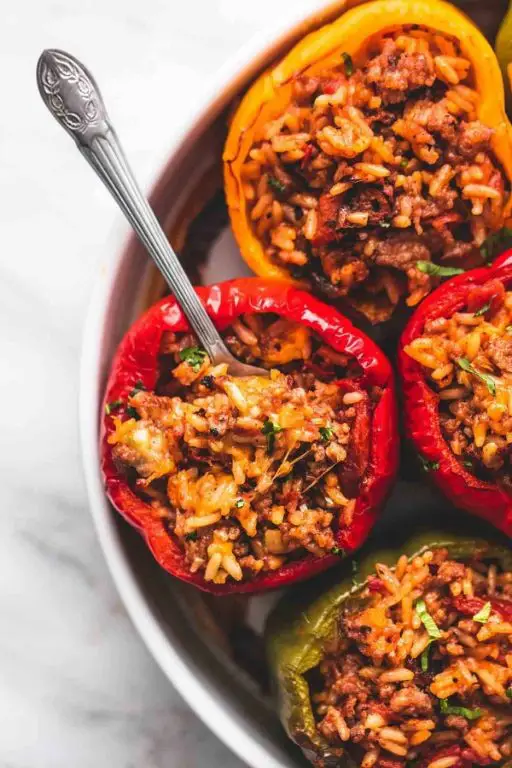 Basmati Rice Stuffed Bell Peppers