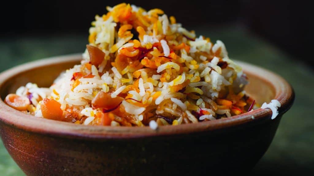 Basmati Rice with Saffron and Almonds