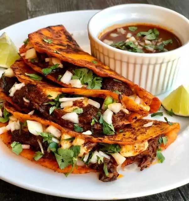 Beef Birria Tacos with Consommé