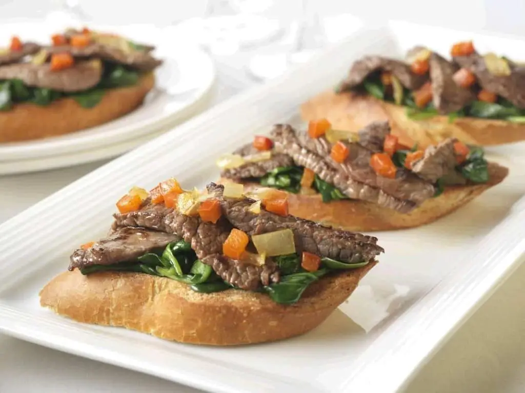 Beef Bruschetta with Balsamic Glaze