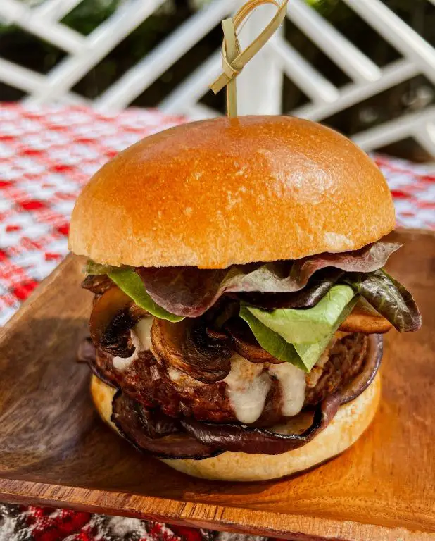 Beef Burger with a Bordelaise Topping