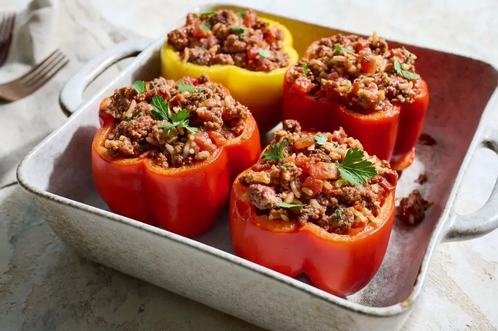 Beef Carnivore Stuffed Bell Peppers