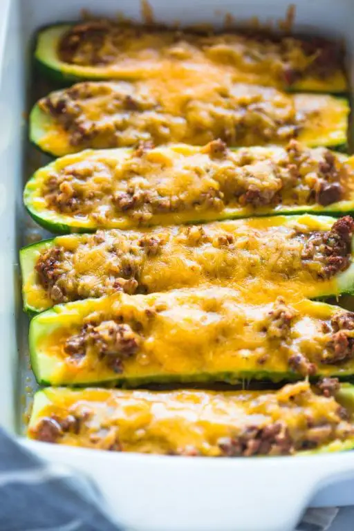 Beef Carnivore Stuffed Zucchini Boats
