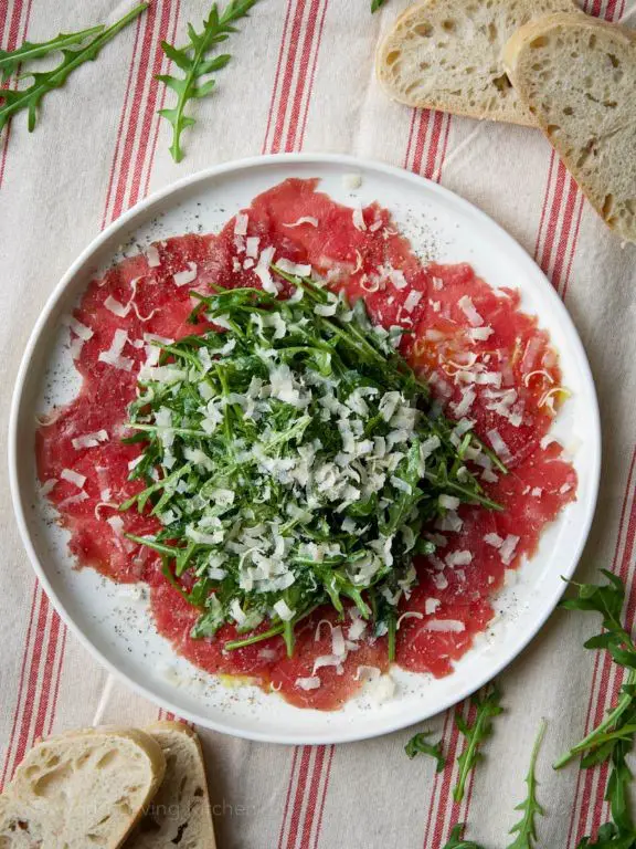 Beef Carpaccio with Arugula and Parmesan