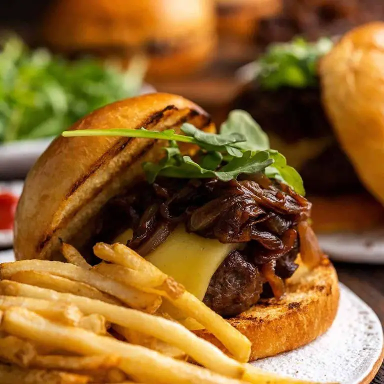 Beef Chuck Burgers with Caramelized Onions