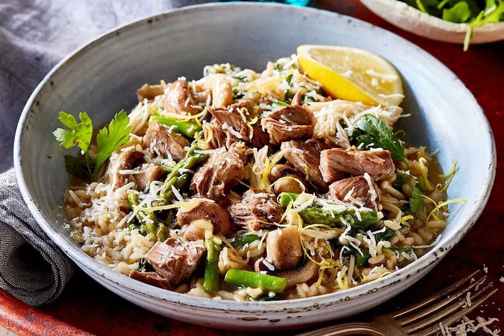 Beef Chuck and Mushroom Risotto