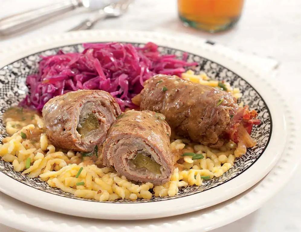 Beef Rouladen with Red Cabbage