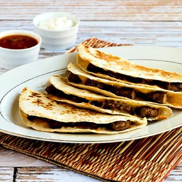 Beef Sausage and Cheese Quesadillas