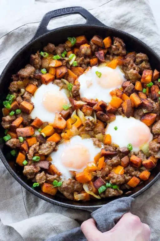 Beef Sausage and Sweet Potato Hash