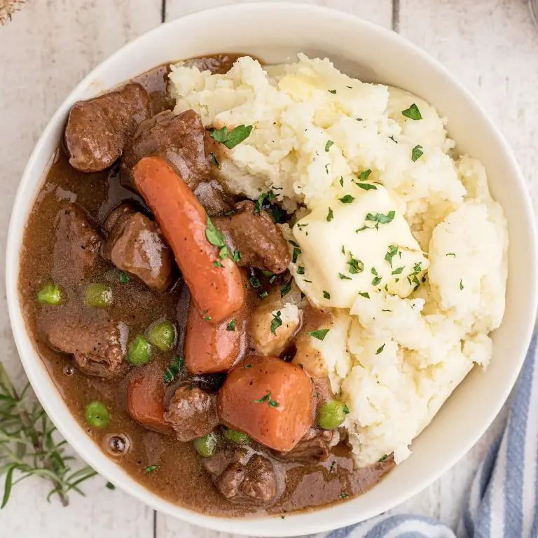 Beef Stew with Mashed Potatoes