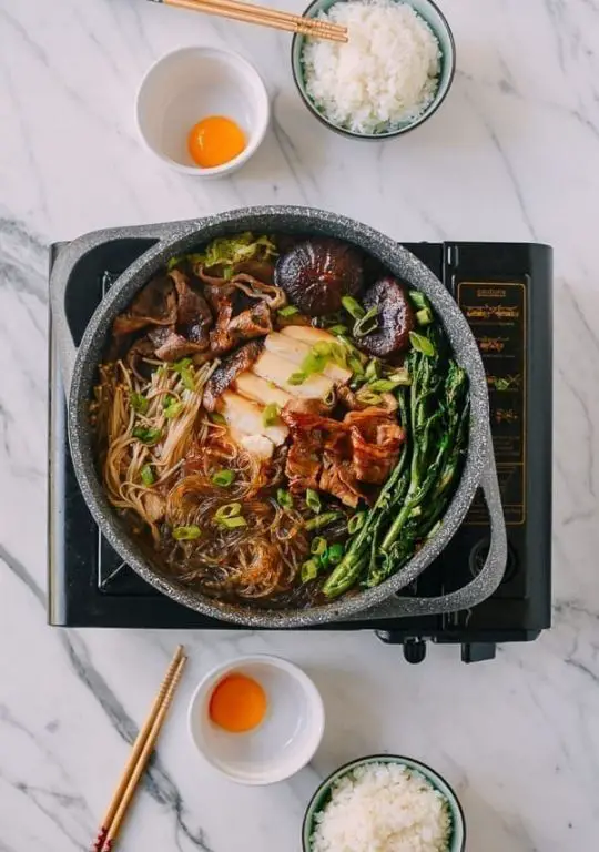 Beef Sukiyaki Soup with Glass Noodles