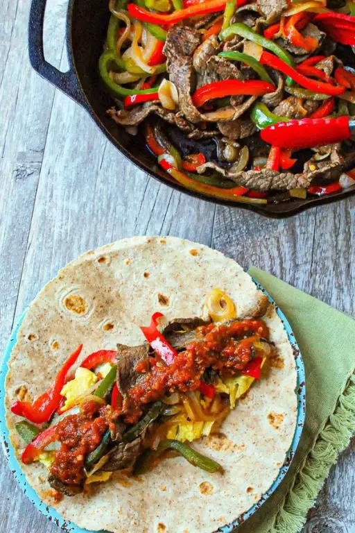 Beef and Bell Pepper Burrito