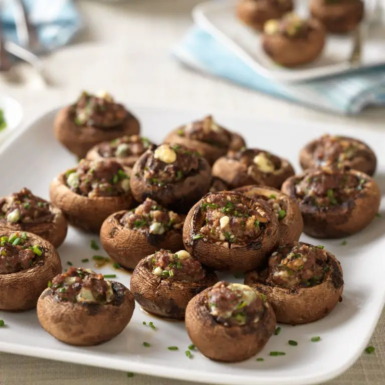 Beef and Blue Cheese Stuffed Mushrooms