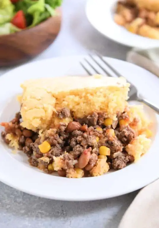 Beef and Cornbread Casserole