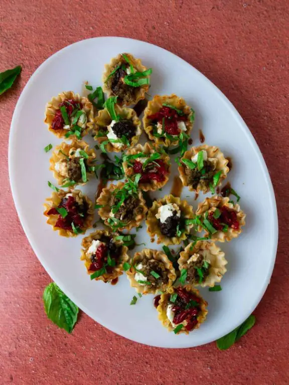 Beef and Goat Cheese Phyllo Cups