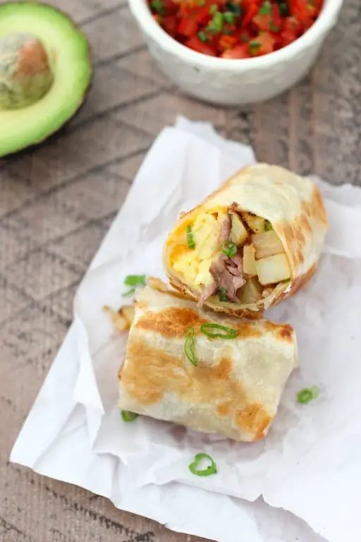 Beef and Potato Breakfast Burrito