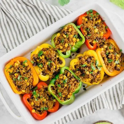 Beef and Quinoa Stuffed Peppers