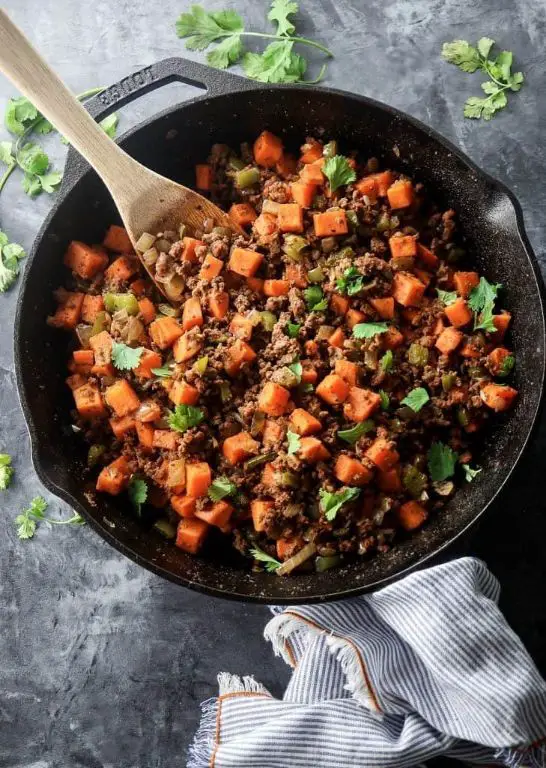 Beef and Sweet Potato Hash