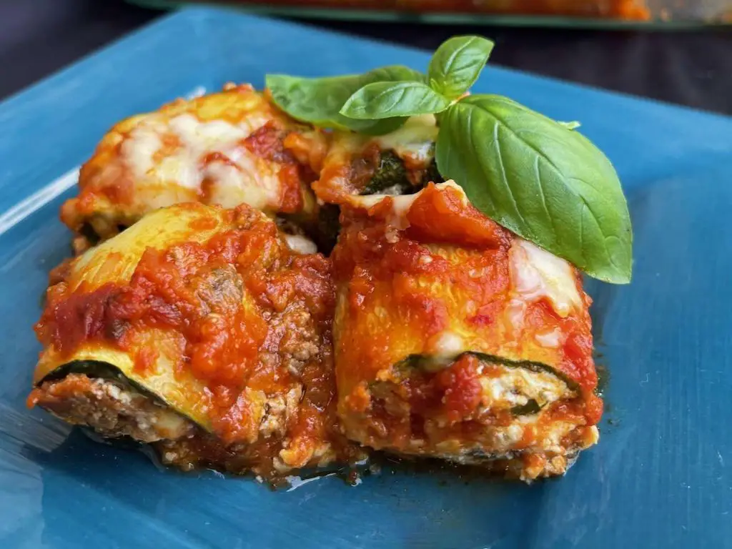 Beef and Zucchini Lasagna Rolls