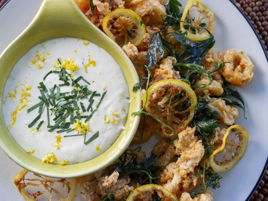 Beer Battered Calamari with Lemon Aioli