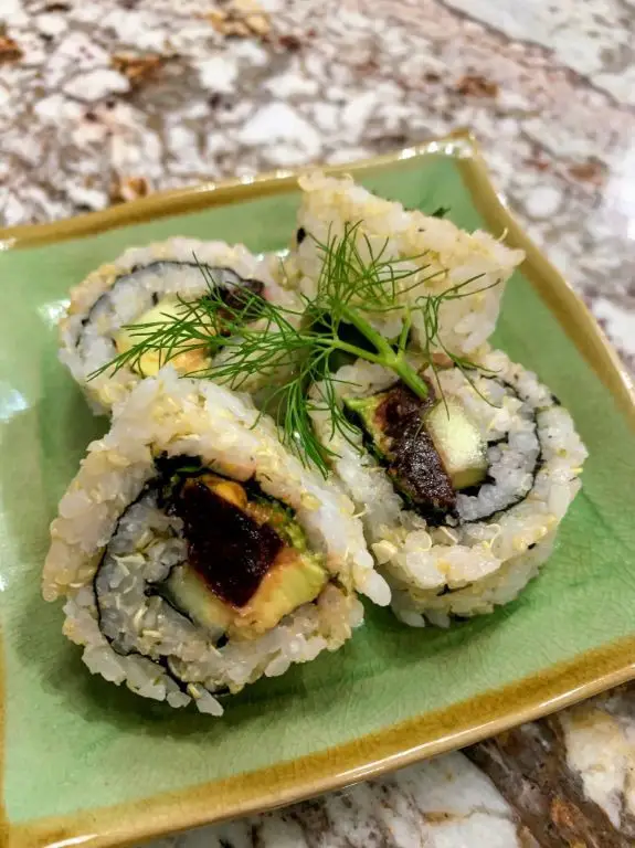 Beet and Avocado Sushi Rolls