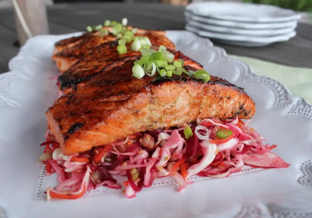 Beetroot and Ginger Glazed Salmon
