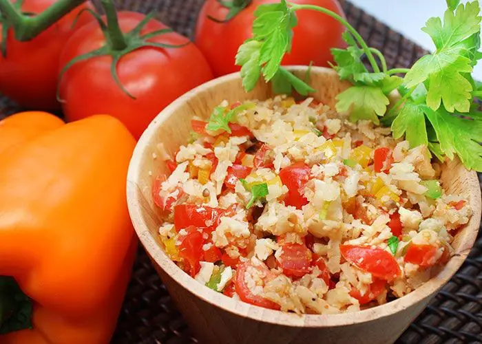 Bell Pepper and Cauliflower Rice Bowl