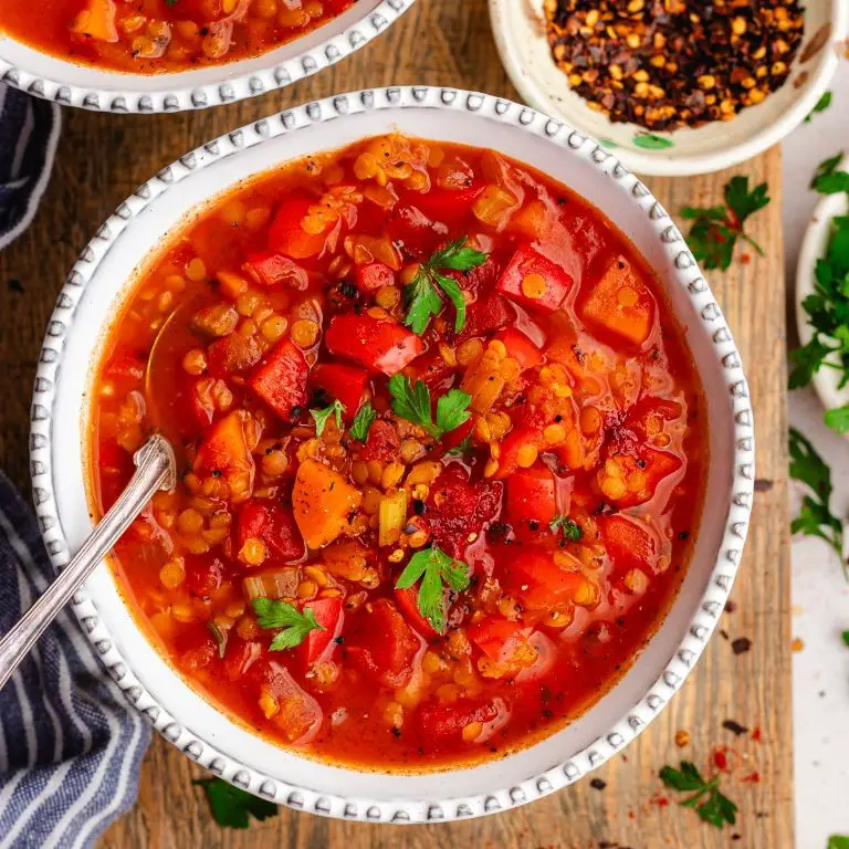 Bell Pepper and Lentil Soup