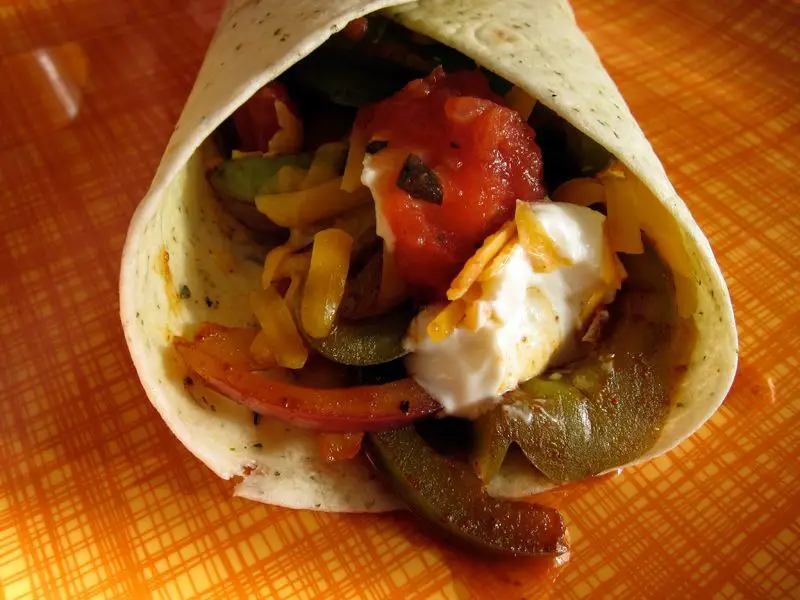 Bell Pepper and Onion Fajita Burritos