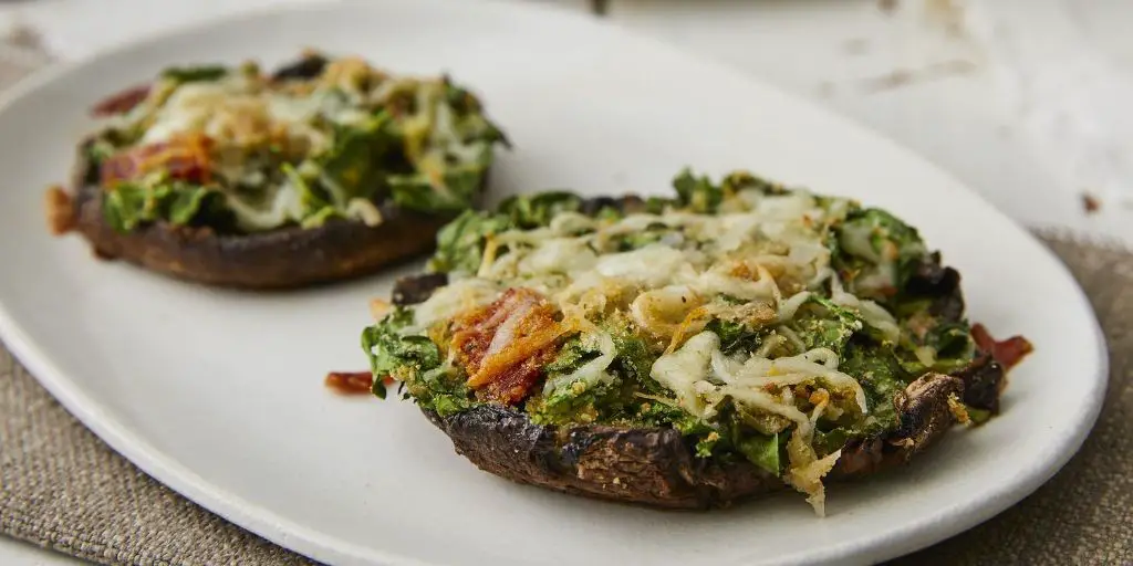 Bell Pepper and Spinach Stuffed Portobellos