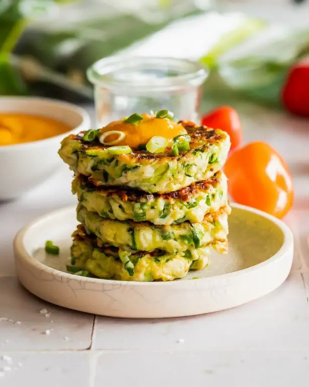 Bell Pepper and Zucchini Fritters