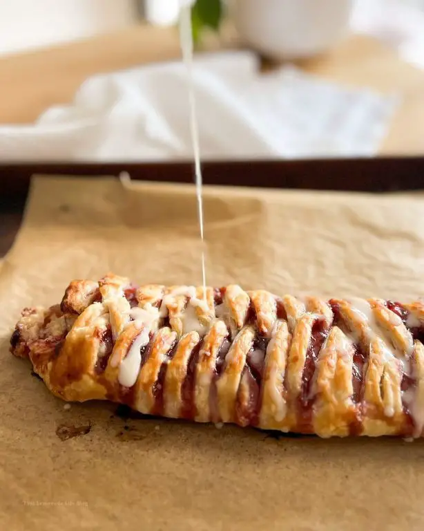 Berry and Cream Cheese Puff Pastry Braid
