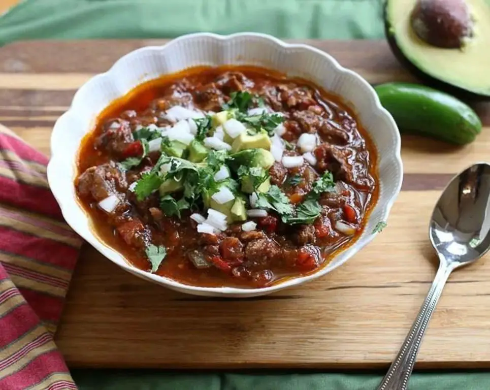 Bison and Bacon Crock Pot Chili