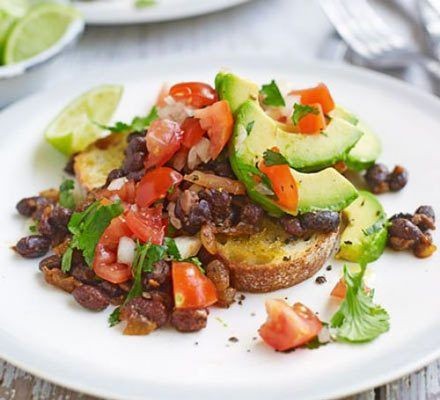 Black Bean and Avocado Toast