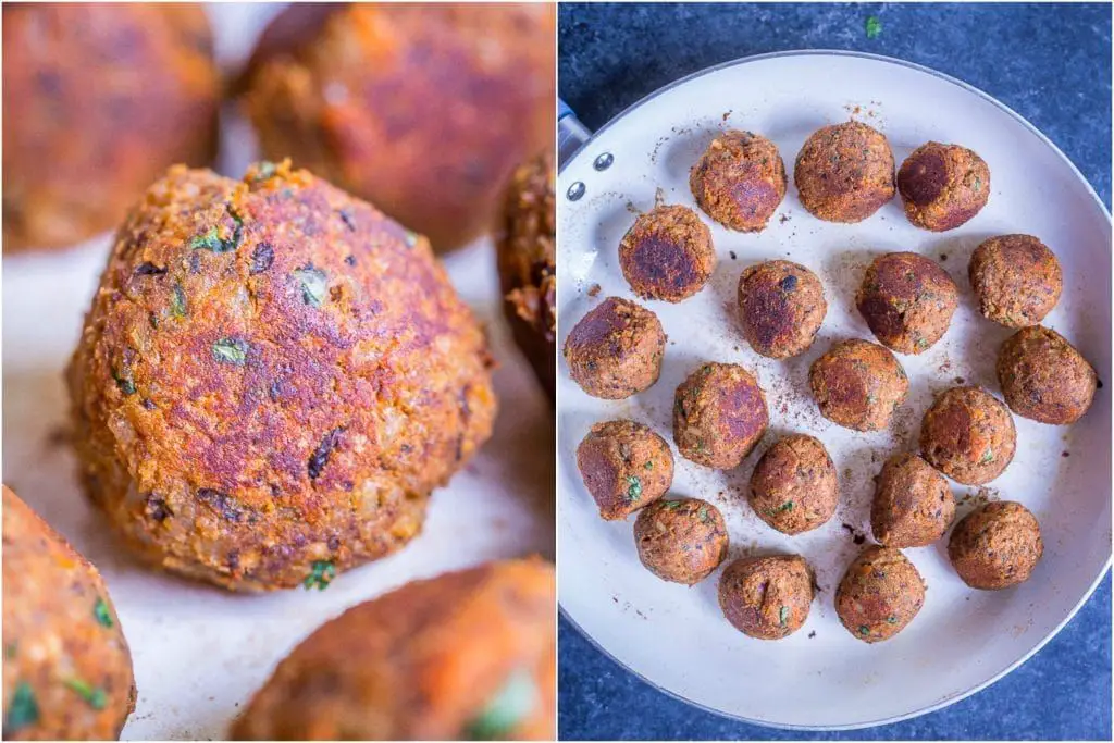 Black Bean and Sweet Potato Vegetarian Meatballs