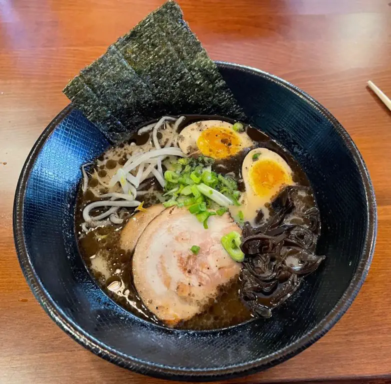 Black Garlic Pork Ramen with Nori