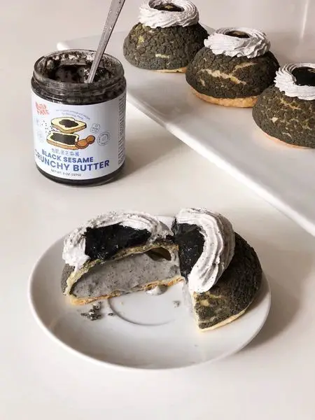 Black Sesame Cream Puffs