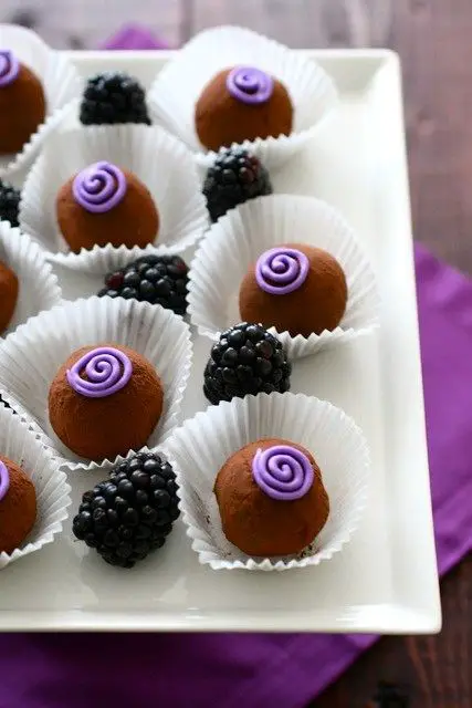 Blackberry Chocolate Truffles