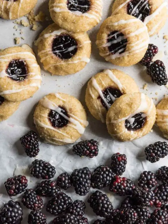 Blackberry Jam Thumbprint Cookies