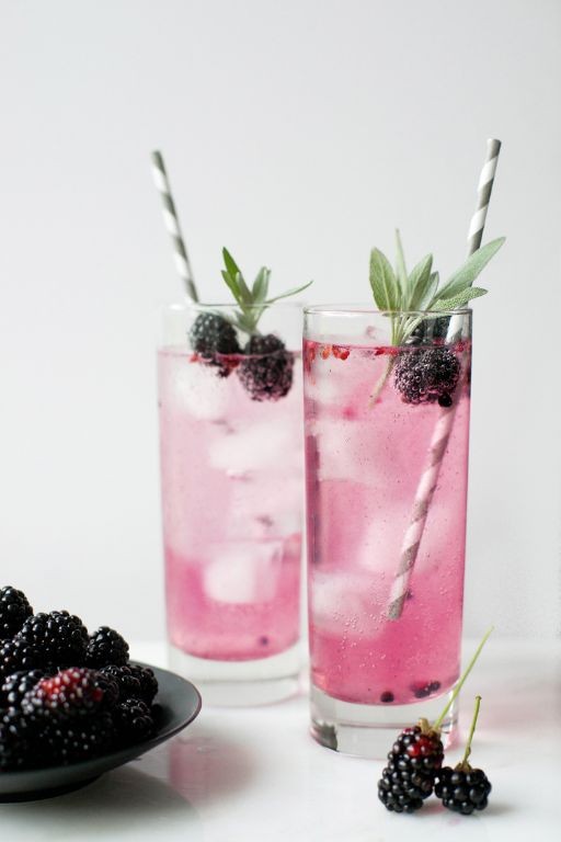 Blackberry Sage Spritzer Punch