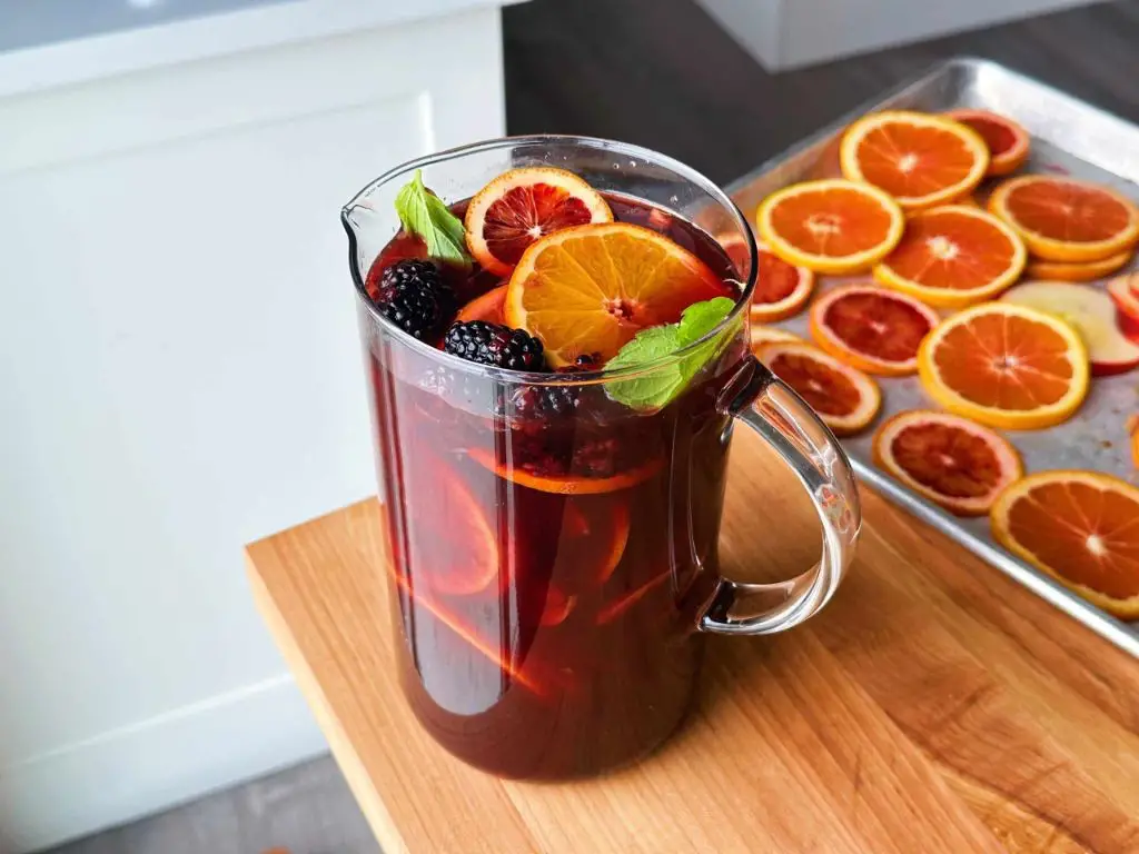 Blackberry Sangria with Citrus Fruits
