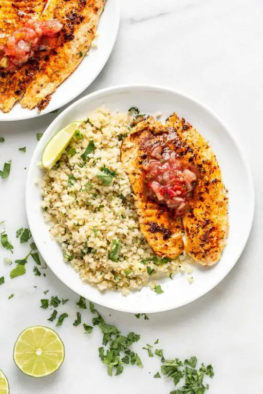 Blackened Tilapia and Cilantro Lime Rice