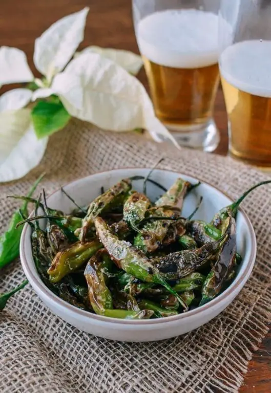 Blistered Shishito Peppers with Sea Salt