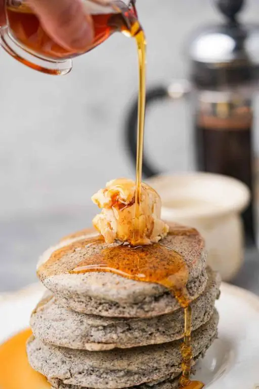 Blue Corn Pancakes with Pinon Butter