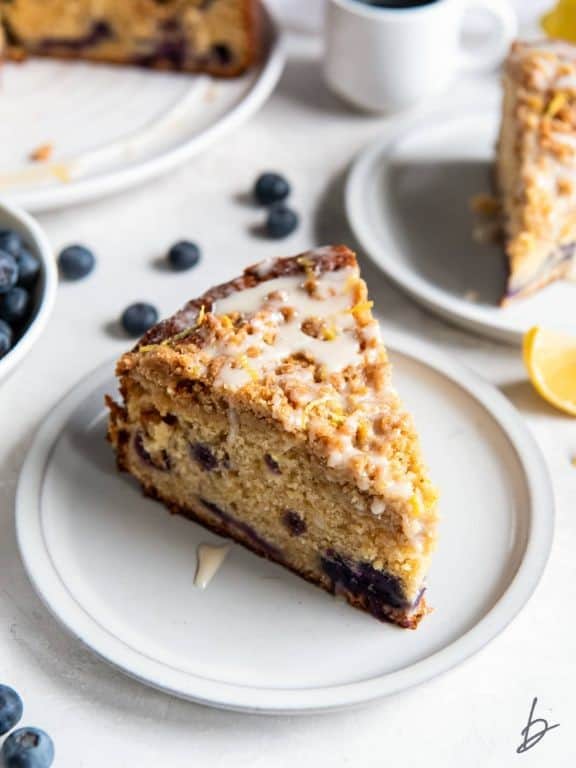Blueberry Buckle Coffee Cake with Vanilla Drizzle