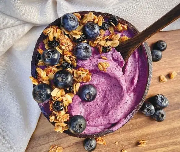 Blueberry Buckle Smoothie Bowl with Granola